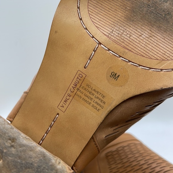 Vince Camuto tan leather heels Sz 9 - Picture 10 of 11